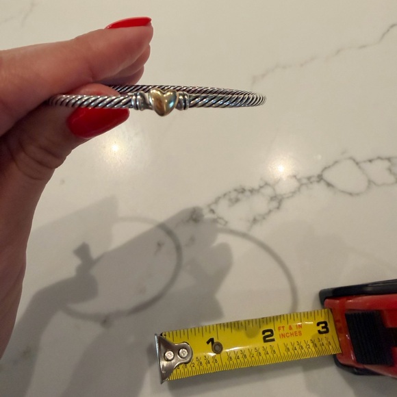 David Yurman Classic Cable Heart Station Bracelet - Picture 3 of 15